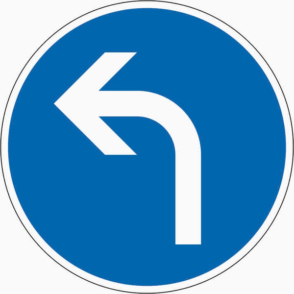 Verkehrszeichen "Vorgeschriebene Fahrtrichtung links" - VZ 209-10