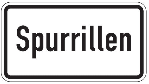 Verkehrszeichen "Spurrillen" - VZ 2112