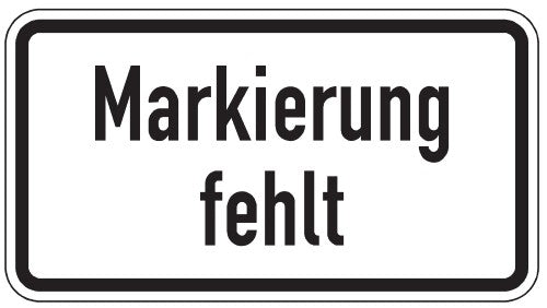 Verkehrszeichen "Markierung fehlt" - VZ 2113