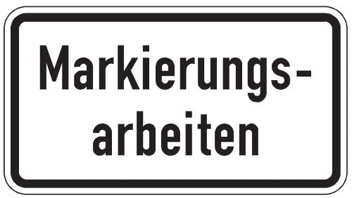 Verkehrszeichen "Markierungsabreiten" - VZ 2114
