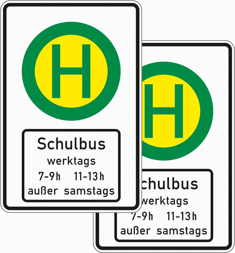 Verkehrszeichen "Schulbushaltestelle doppelseitig" - VZ 224-41