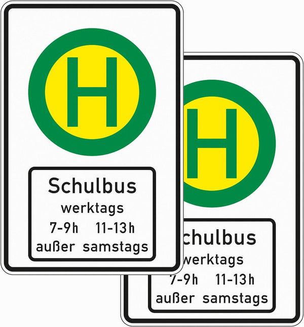 Verkehrszeichen "Schulbushaltestelle doppelseitig" - VZ 224-41