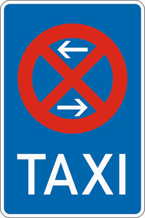 Verkehrszeichen "Taxenstand Mitte (Aufstellung rechts)" - VZ 229-30