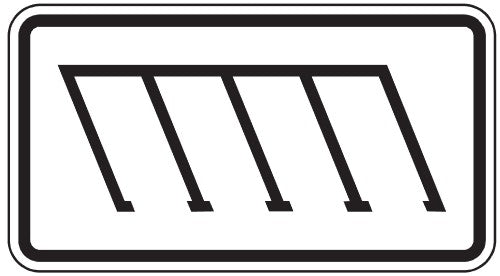 Verkehrszeichen "Parkordnung schräg (von rechts)" - VZ 2403