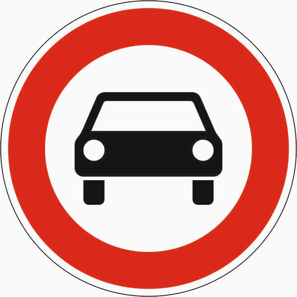 Verkehrszeichen "Verbot für Kraftwagen" - VZ 251