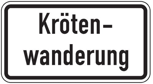 Verkehrszeichen "Krötenwanderung" - VZ 2535