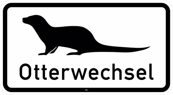 Verkehrszeichen "Otterwechsel mit Piktogramm" - VZ 2536