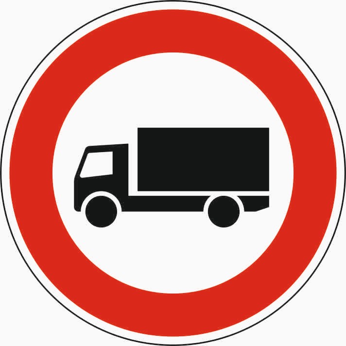 Verkehrszeichen "Verbot für Kraftfahrzeuge über 3,5 t" - VZ 253