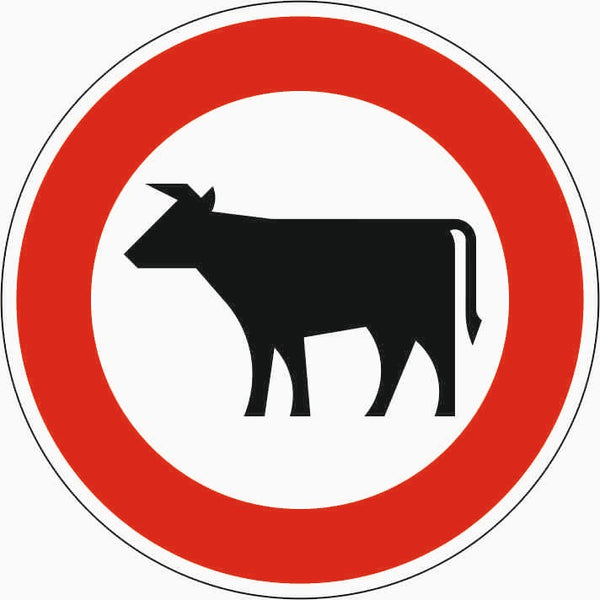 Verkehrszeichen "Verbot für Viehbetrieb" - VZ 257-53