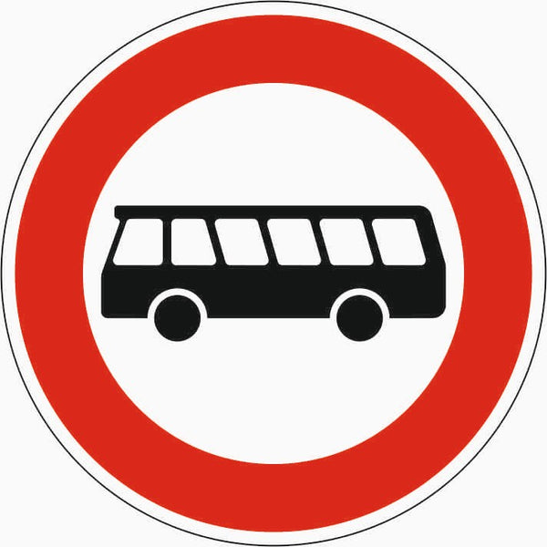 Verkehrszeichen "Verbot für Kraftomnibusse" - VZ 257-54