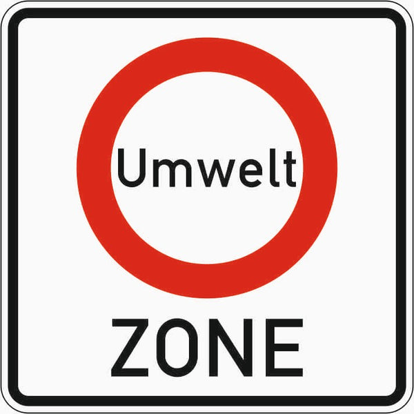 Verkehrszeichen "Beginn einer Verkehrsverbotszone zur Verminderung schädlicher Luftverunreinigung in einer Zone" - VZ 270.1