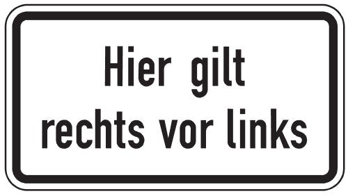 Verkehrszeichen "Hier gilt rechts vor links" - VZ 2804