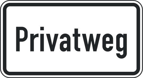 Verkehrszeichen "Privatweg" - VZ 2821