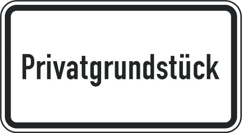 Verkehrszeichen "Privatgrundstück" - VZ 2822