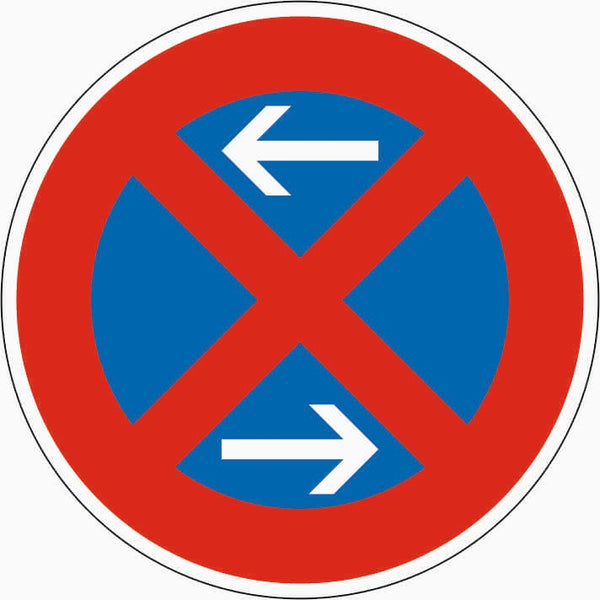 Verkehrszeichen "Absolutes Haltverbot Mitte (Aufstellung rechts)" - VZ 283-30