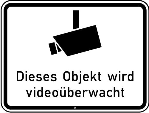 Verkehrszeichen "Kamerasymbol - Dieses Objekt wird videoüberwacht" - VZ 2843