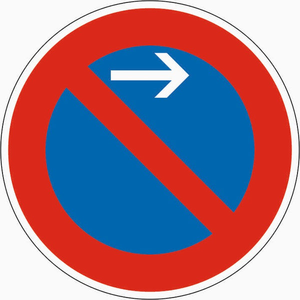 Verkehrszeichen "Eingeschränktes Haltverbot Anfang (Aufstellung links)" - VZ 286-21