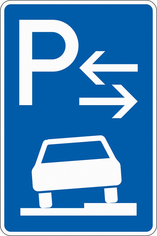 Verkehrszeichen "Parken auf Gehwegen Mitte" - VZ 315-58