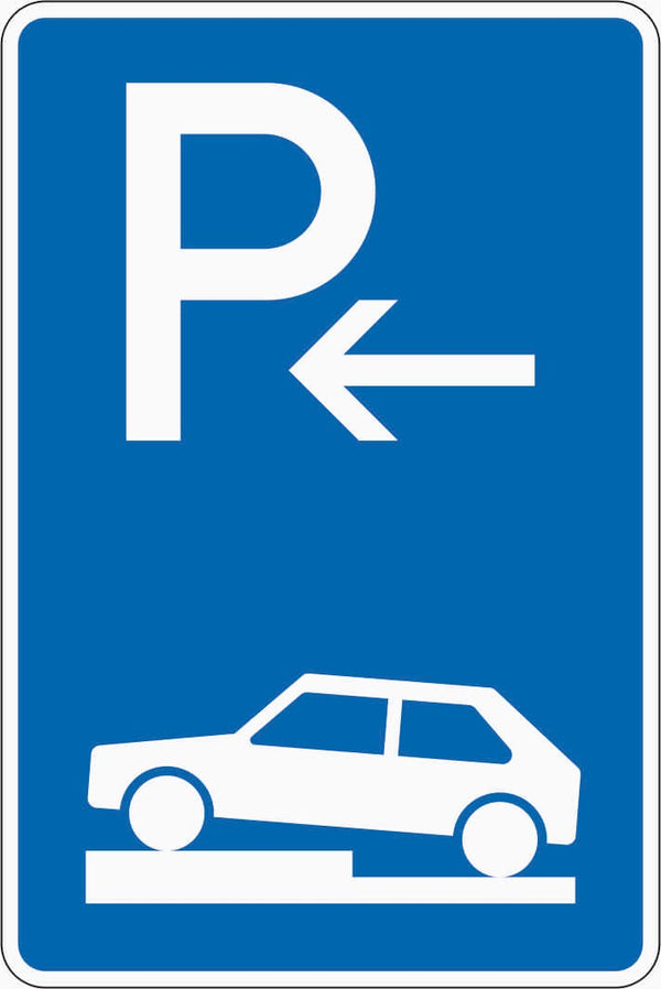 Verkehrszeichen "Parken auf Gehwegen Anfang" - VZ 315-71