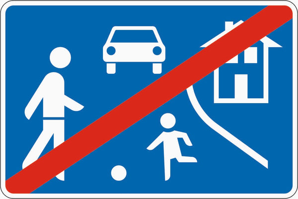 Verkehrszeichen "Ende eines verkehrsberuhigten Bereichs" - VZ 325.2
