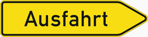 Verkehrszeichen "Ausfahrt von anderen Straßen außerhalb der Autobahn" - VZ 333.1