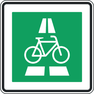 Verkehrszeichen "Radschnellweg – Aufstellung links" - VZ 350.1-20
