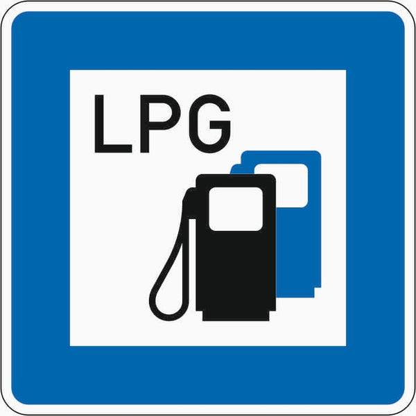 Verkehrszeichen "Tankstelle mit Autogas" - VZ 365-53