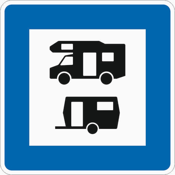 Verkehrszeichen "Wohnmobil- und Wohnwagenplatz" - VZ 365-68