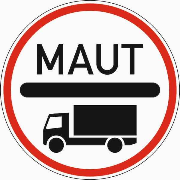 Verkehrszeichen "Mautpflicht nach dem Bundesfernstraßenmautgesetz" - VZ 390