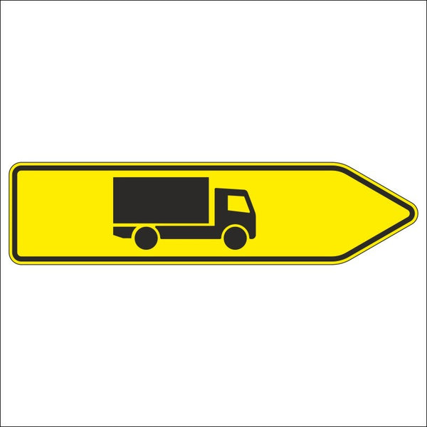 Verkehrszeichen 421-20 „Pfeilwegweiser für KFZ mit einer zulässigen Gesamtmasse über 3,5 t, rechtsweisend“ - VZ 421-20