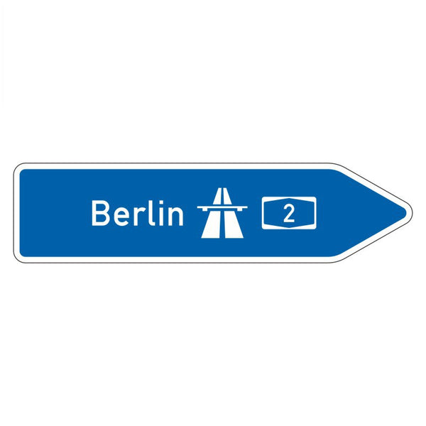 Verkehrszeichen 430-20 „Pfeilwegweiser zur Autobahn rechtsweisend“- VZ 430-20