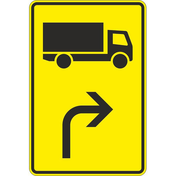 Verkehrszeichen 422-20 „Vorwegweiser für KFZ mit einer zulässigen Gesamtmasse über 3,5 t, hier rechts“- 442-20