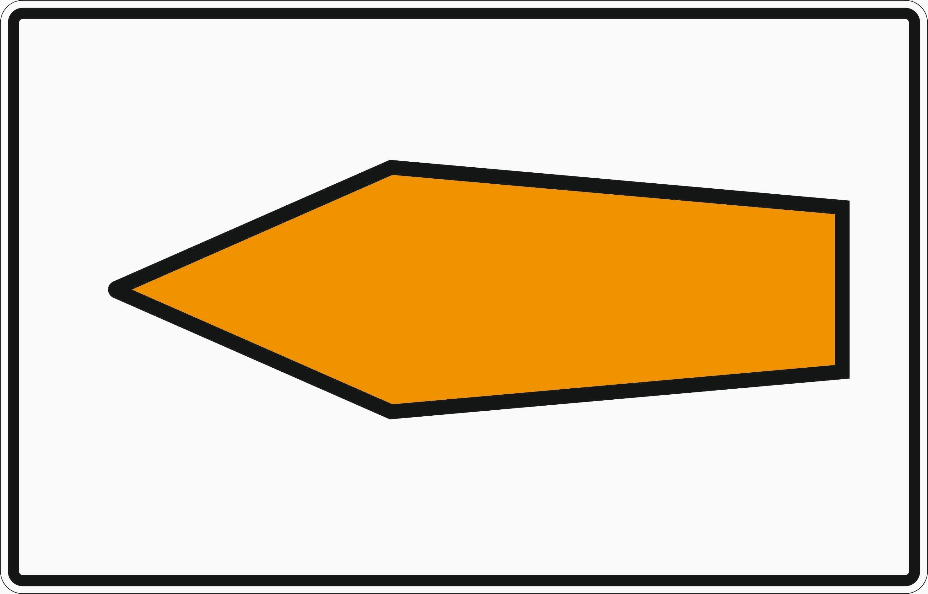 Verkehrszeichen 467.1-10 „Umlenkungspfeil (Streckenempfehlung) linksweisend“ - VZ 467.1-10