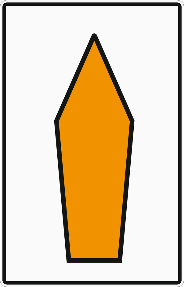 Verkehrszeichen 467.1-30 „Umlenkungspfeil (Streckenempfehlung) geradeaus“ - VZ 467.1-30