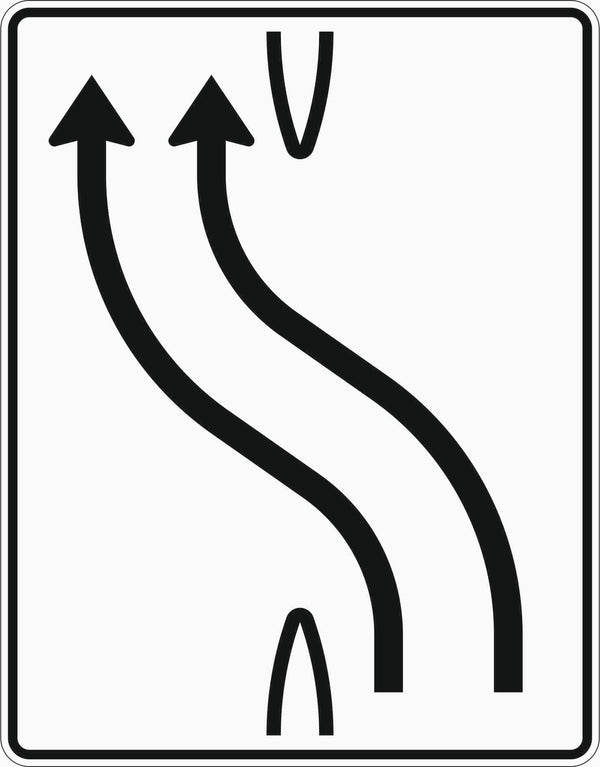 Verkehrszeichen 501-11 „Überleitungstafel“ - VZ 501-11