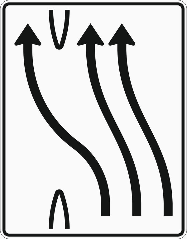 Verkehrszeichen 501-14 „Überleitungstafel“ - VZ 501-14