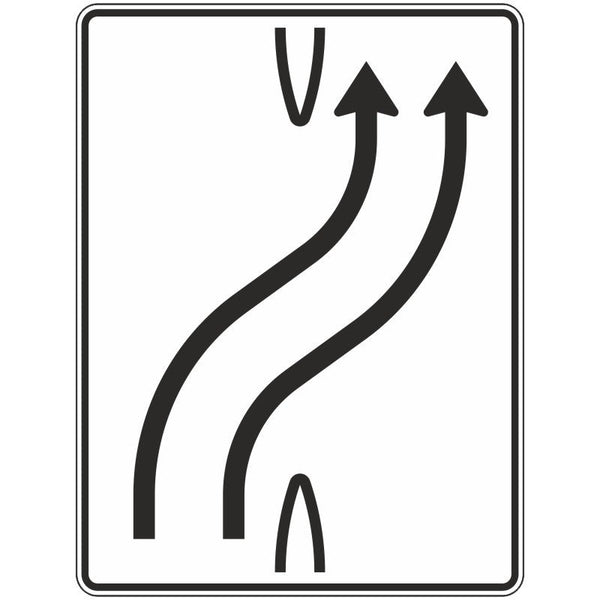 Verkehrszeichen 501-21 „Überleitungstafel“ - VZ 501-21