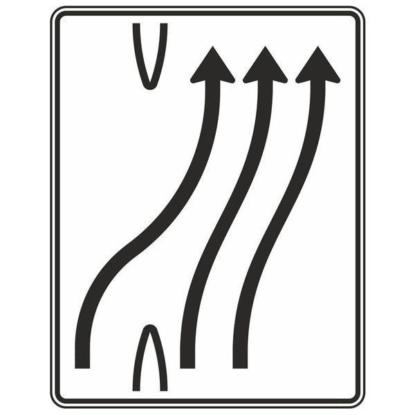 Verkehrszeichen 501-24 „Überleitungstafel“ - VZ 501-24