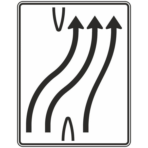 Verkehrszeichen 501-25 „Überleitungstafel“ - VZ 501-25