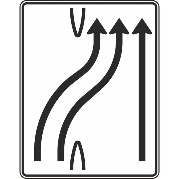 Verkehrszeichen 501-28 „Überleitungstafel“ - VZ 501-28