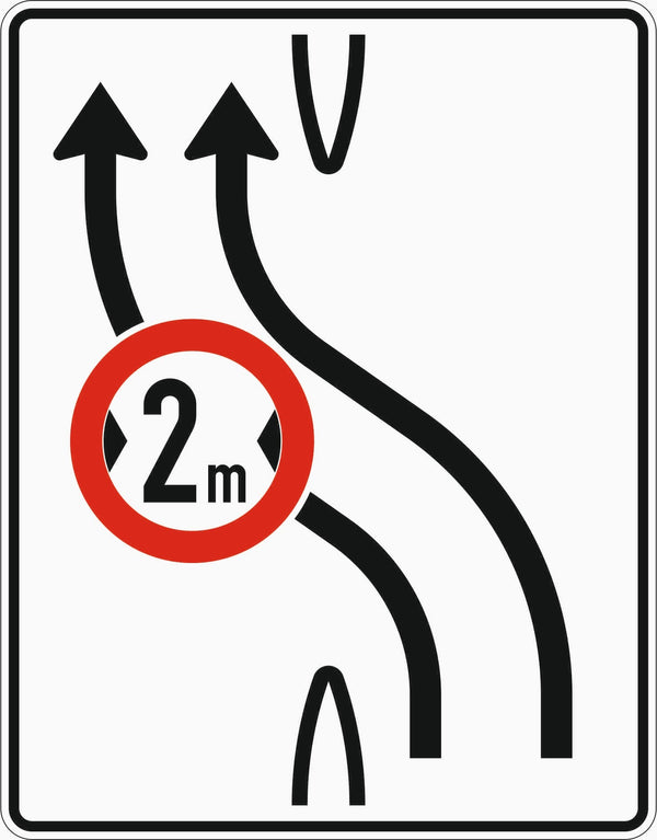 Verkehrszeichen 505-11 „Überleitungstafel mit Zeichen 264“ - VZ 505-11