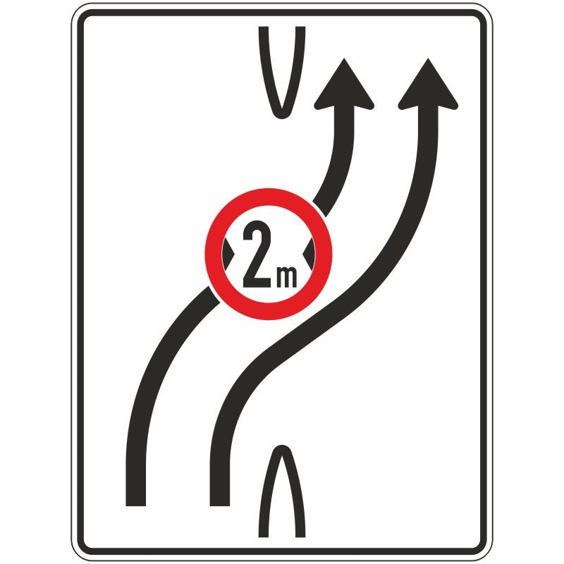 Verkehrszeichen 505-21 „Überleitungstafel mit Zeichen 264“ - VZ 505-21