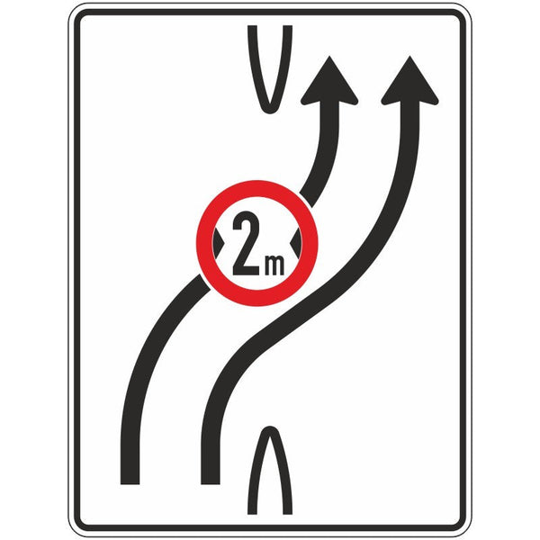 Verkehrszeichen 505-21 „Überleitungstafel mit Zeichen 264“ - VZ 505-21