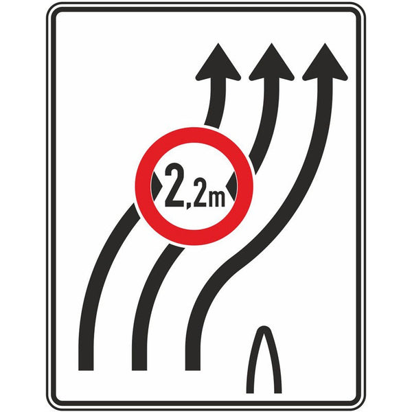 Verkehrszeichen 505-22 „Überleitungstafel mit Zeichen 264“ - VZ 505-22