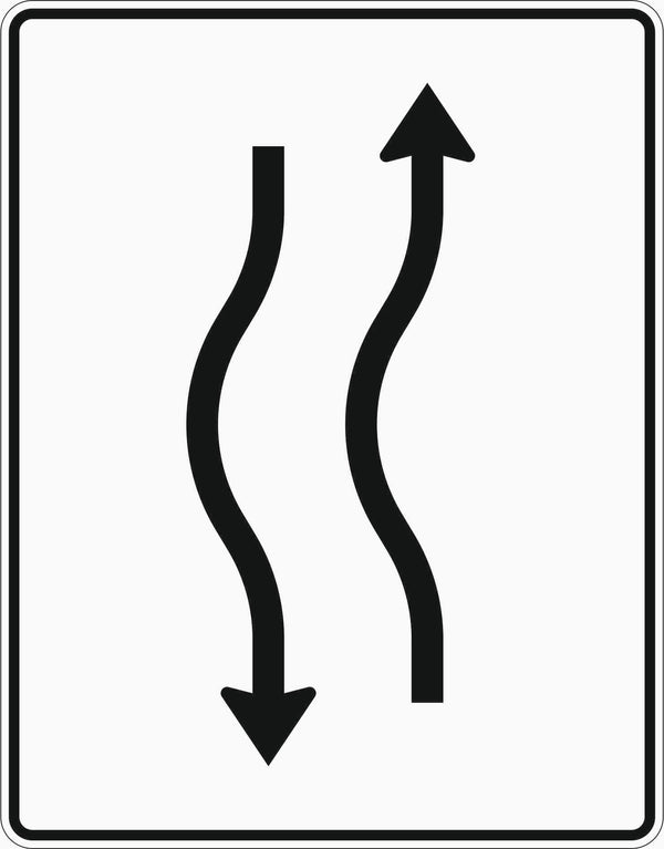 Verkehrszeichen 514-10 „Verschwenkungstafel, kurze Verschwenkung“ - VZ-514-10