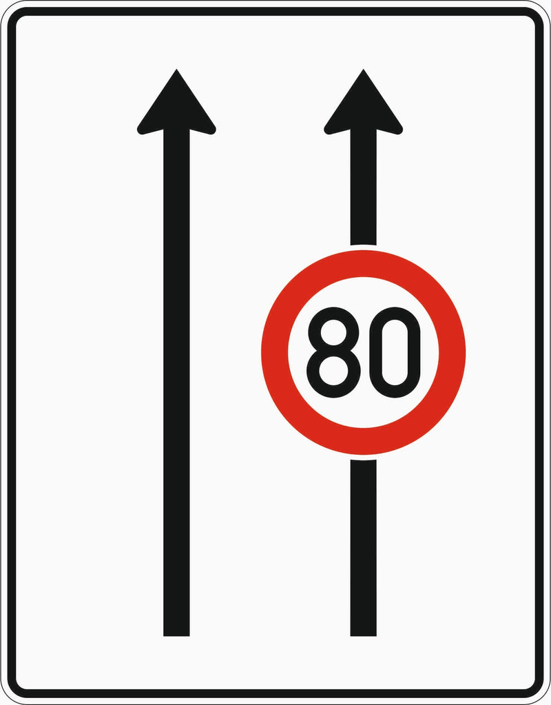 Verkehrszeichen 523-30 „Fahrstreifentafel“- VZ 523-30