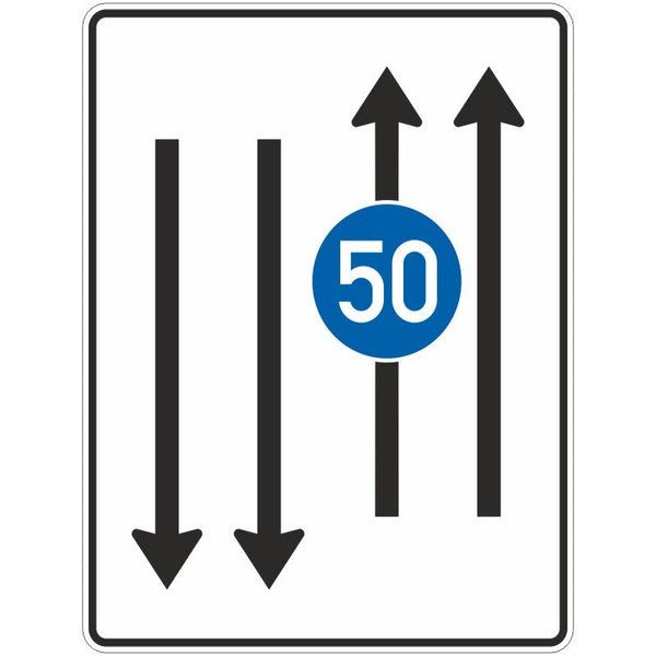 Verkehrszeichen 526-33 „Fahrstreifentafel“ - VZ 526-33