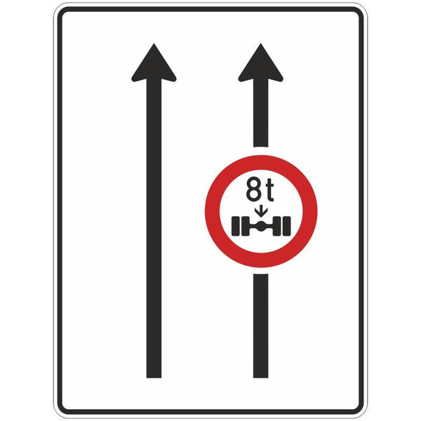 Verkehrszeichen 528-30 „Fahrstreifentafel“ - VZ 528-30