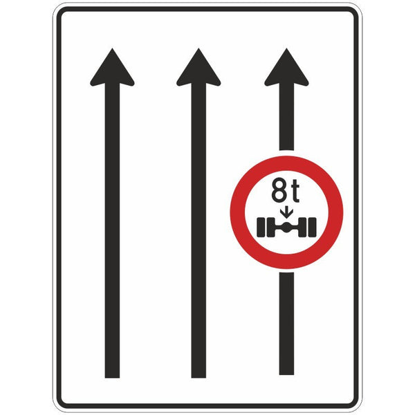Verkehrszeichen 528-31 „Fahrstreifentafel“ - VZ 528-31