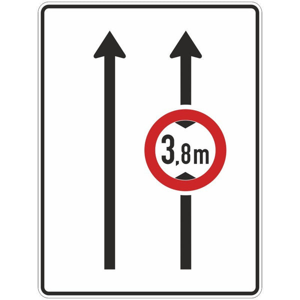 Verkehrszeichen 529-30 „Fahrstreifentafel mit Zeichen 265“ - VZ 529-30
